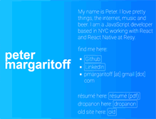 Tablet Screenshot of petermargaritoff.com